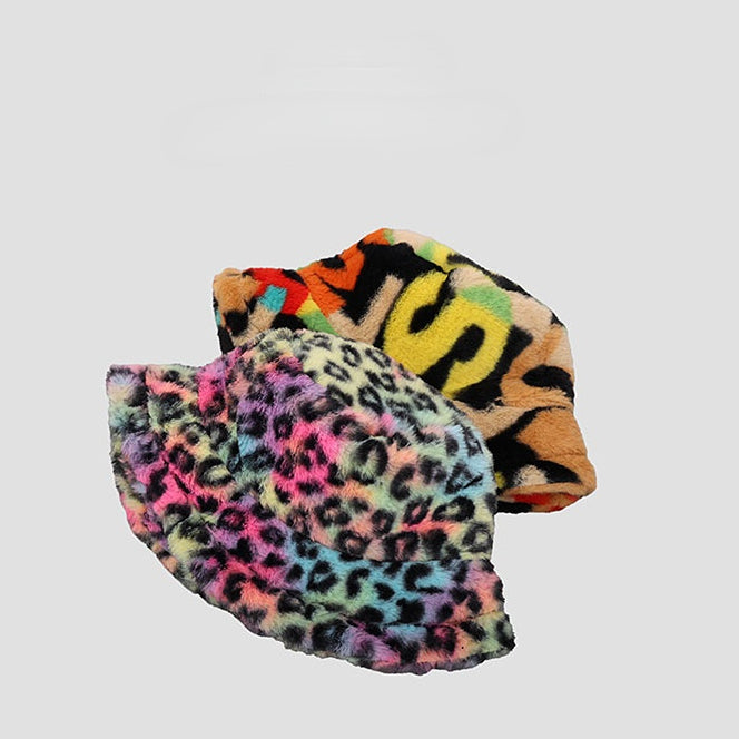 Sombrero De Pescador De Felpa Con Estampado De Leopardo Tie-dye al por mayor